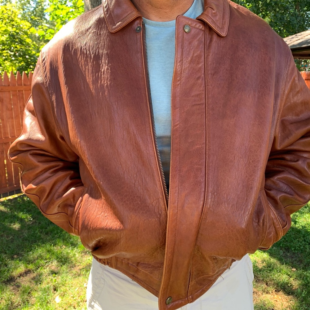 Pacific trial outdoor wear leather jacket size XL